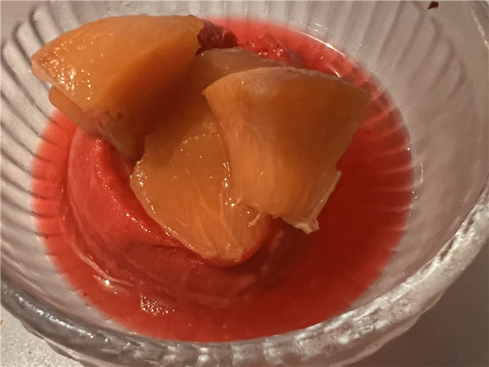 poached peach